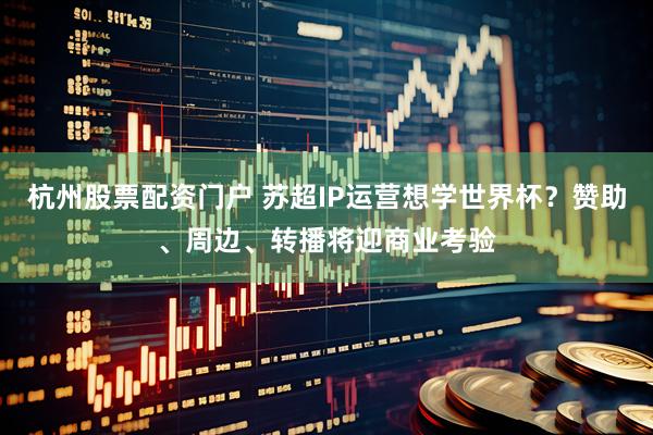 杭州股票配资门户 苏超IP运营想学世界杯？赞助、周边、转播将迎商业考验